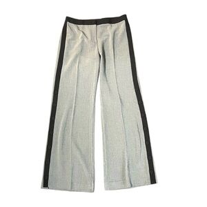 KARL LAGERFELD Paris Wide Leg Color Block Pants Gray Black Slacks Size 8